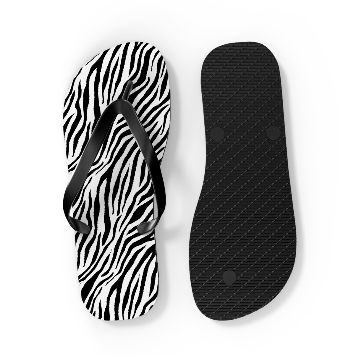 Zebra Flip Flops