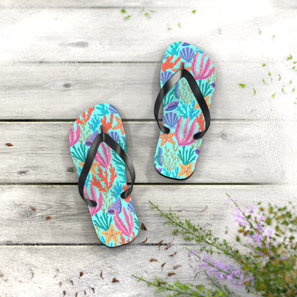 Coral Flip Flops
