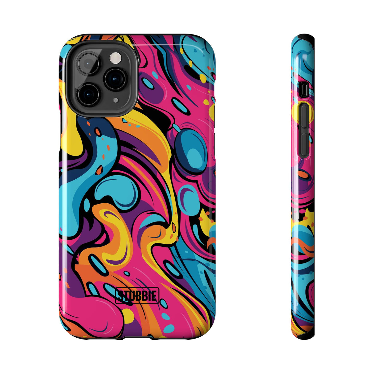 STUBBIE Phone Case for Apple iPhone - Messy Bright Paint Phone Case
