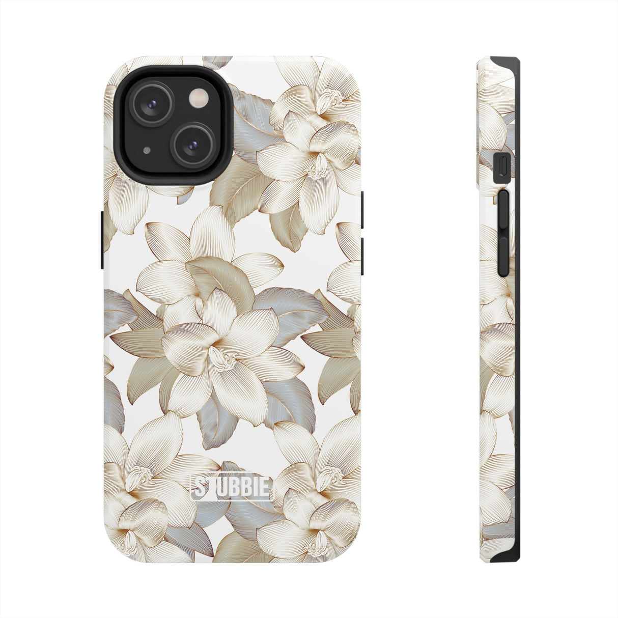 STUBBIE Phone Case for Apple iPhone - White Flowers Phone Case