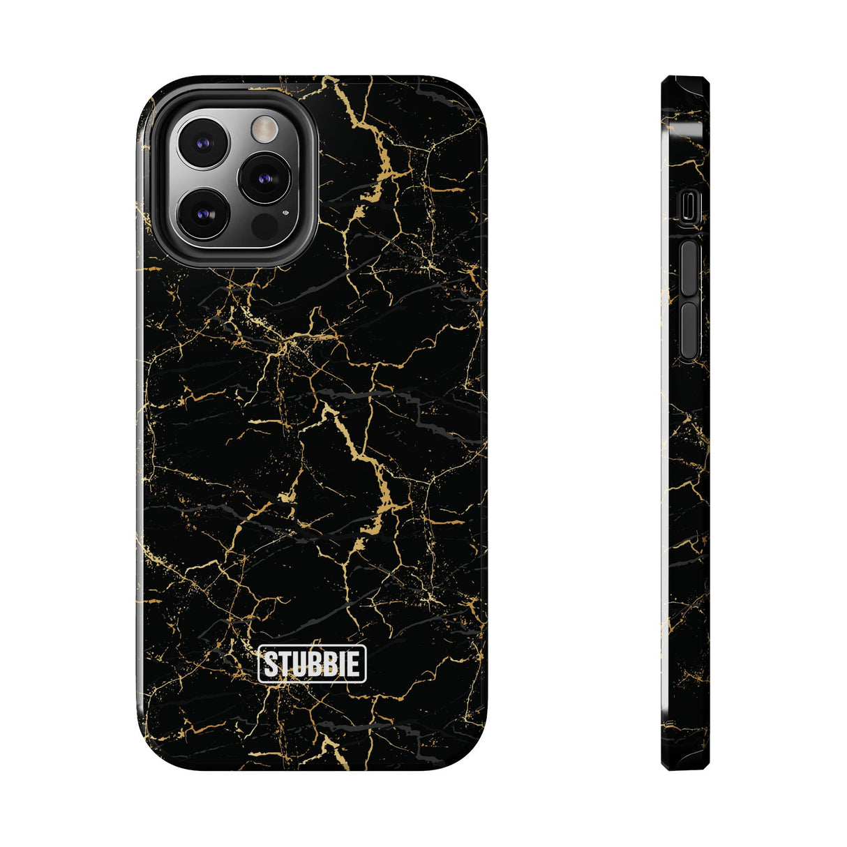 STUBBIE Phone Case for Apple iPhone - Midnight Black Marble Phone Case