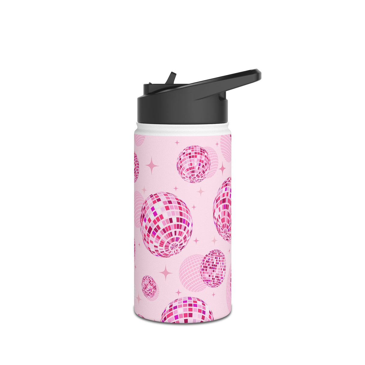 Pink Disco Ball Stainless Steel Water Bottle