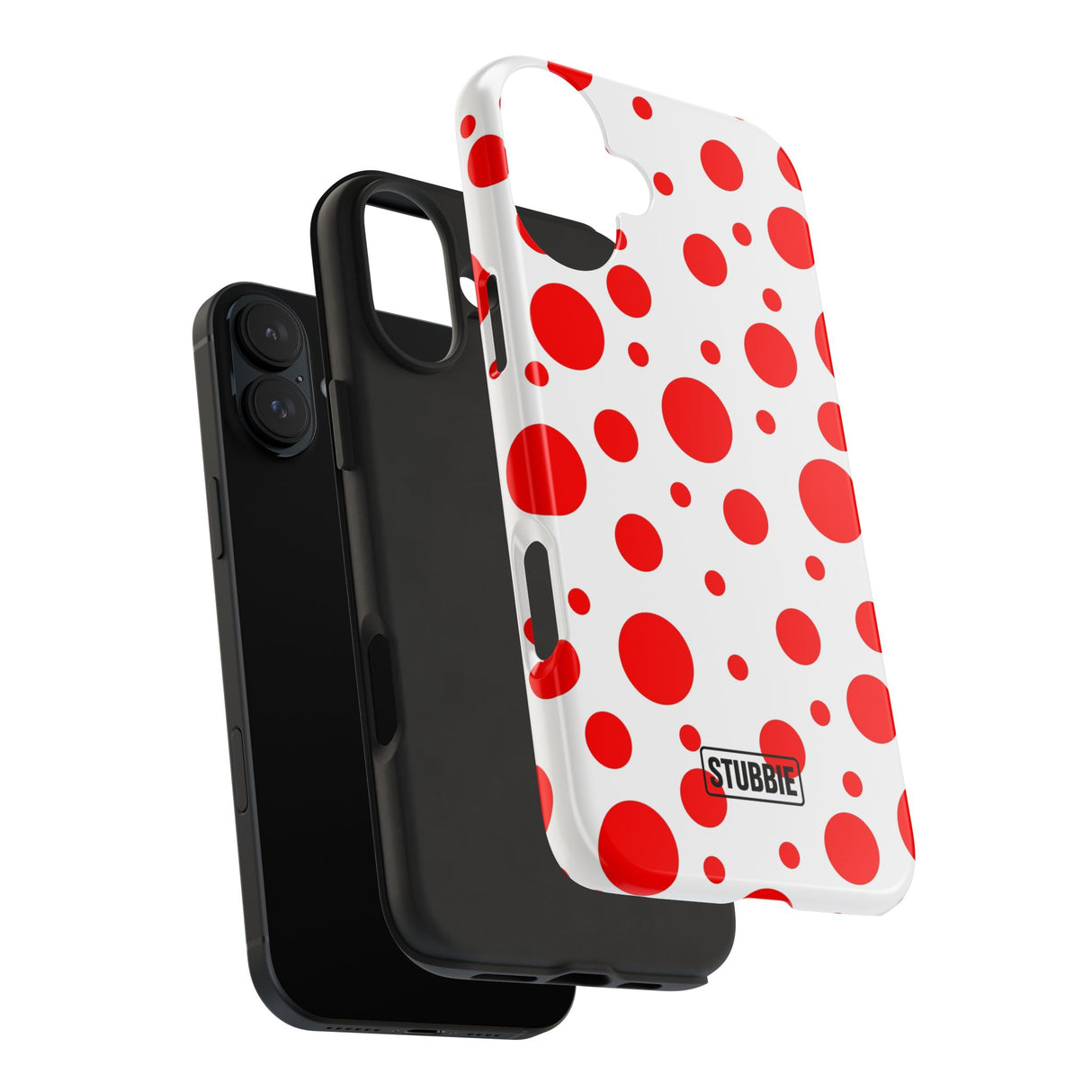 STUBBIE Phone Case for Apple iPhone - Red Polka Dot Phone Case