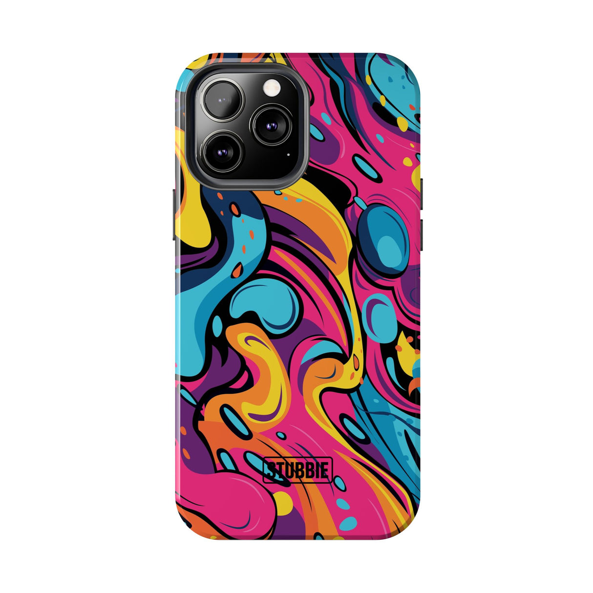 STUBBIE Phone Case for Apple iPhone - Messy Bright Paint Phone Case