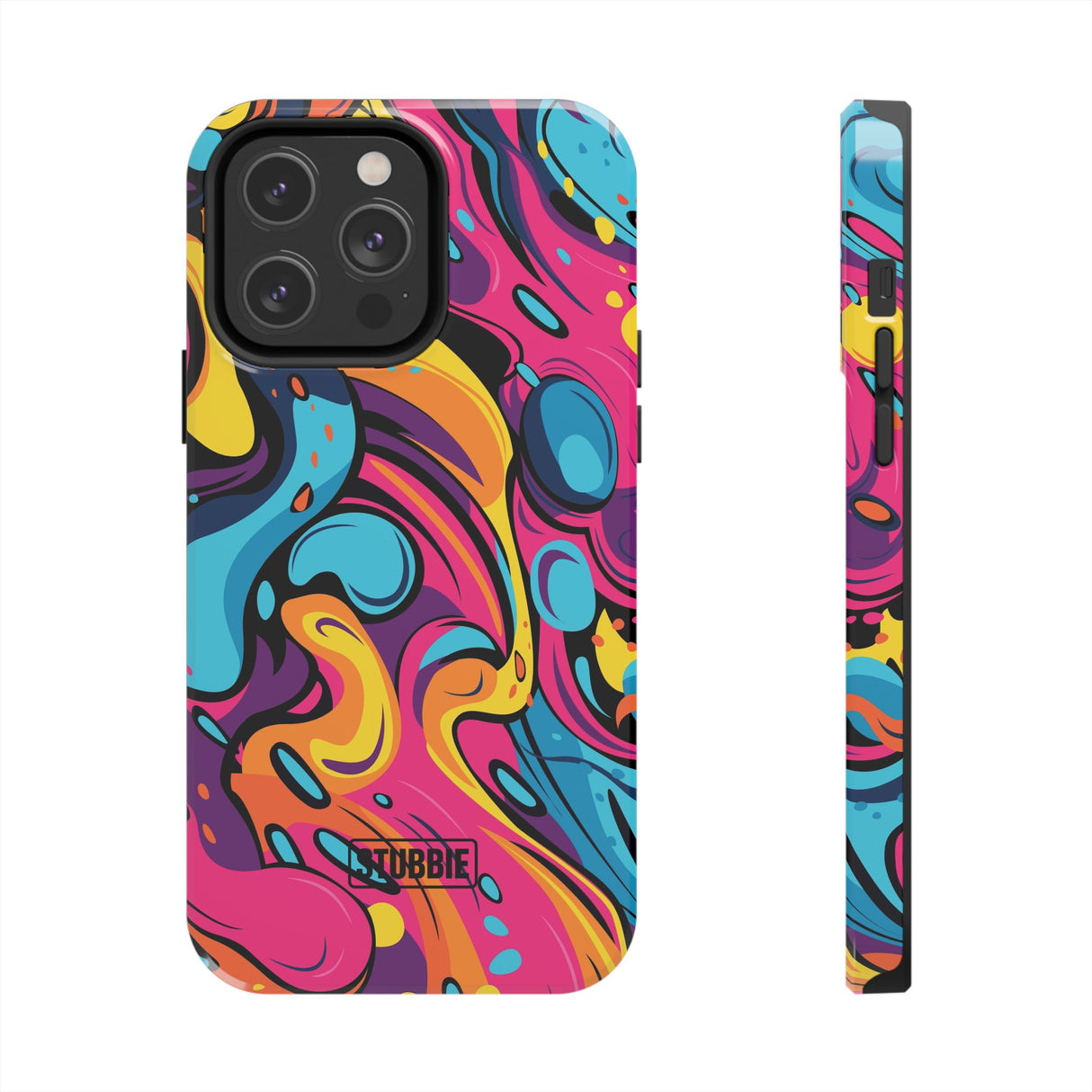 STUBBIE Phone Case for Apple iPhone - Messy Bright Paint Phone Case
