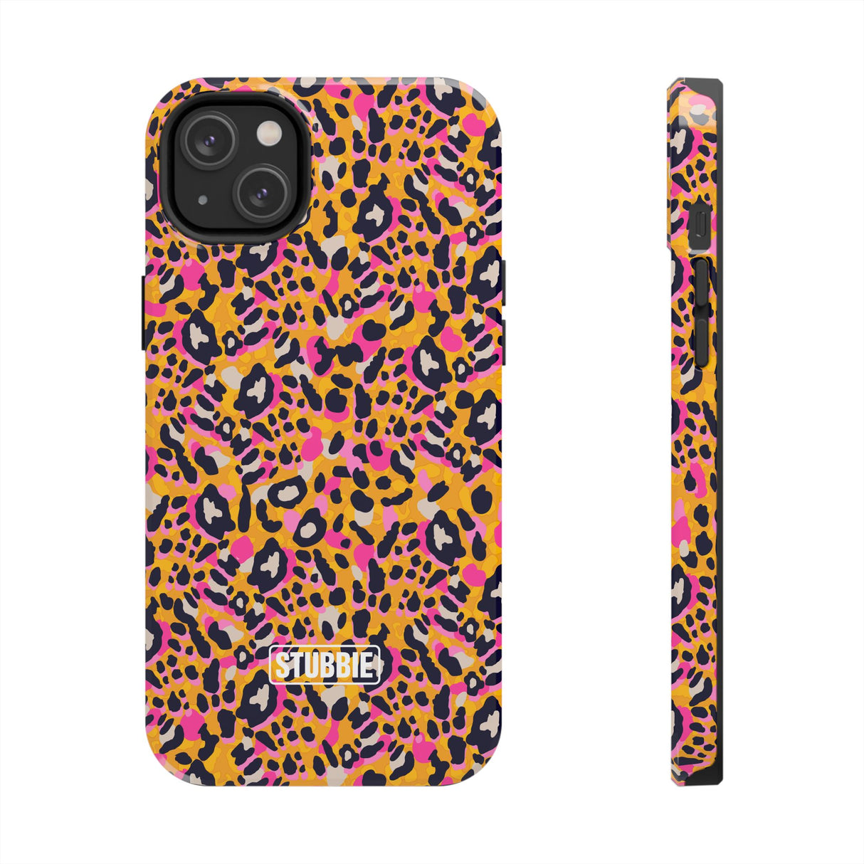 STUBBIE Phone Case for Apple iPhone - Pink Orange Leopard Phone Case