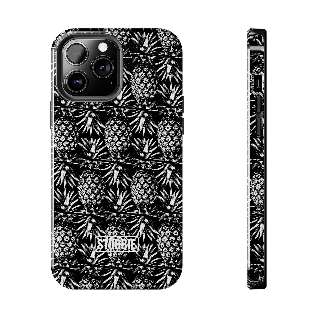 STUBBIE Phone Case for Apple iPhone - Black And White Pineapple Phone Case