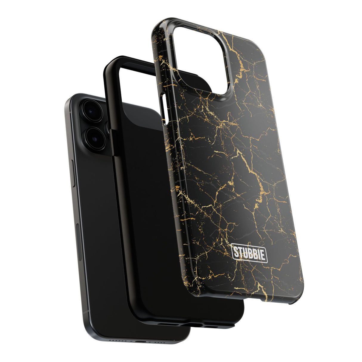 STUBBIE Phone Case for Apple iPhone - Midnight Black Marble Phone Case