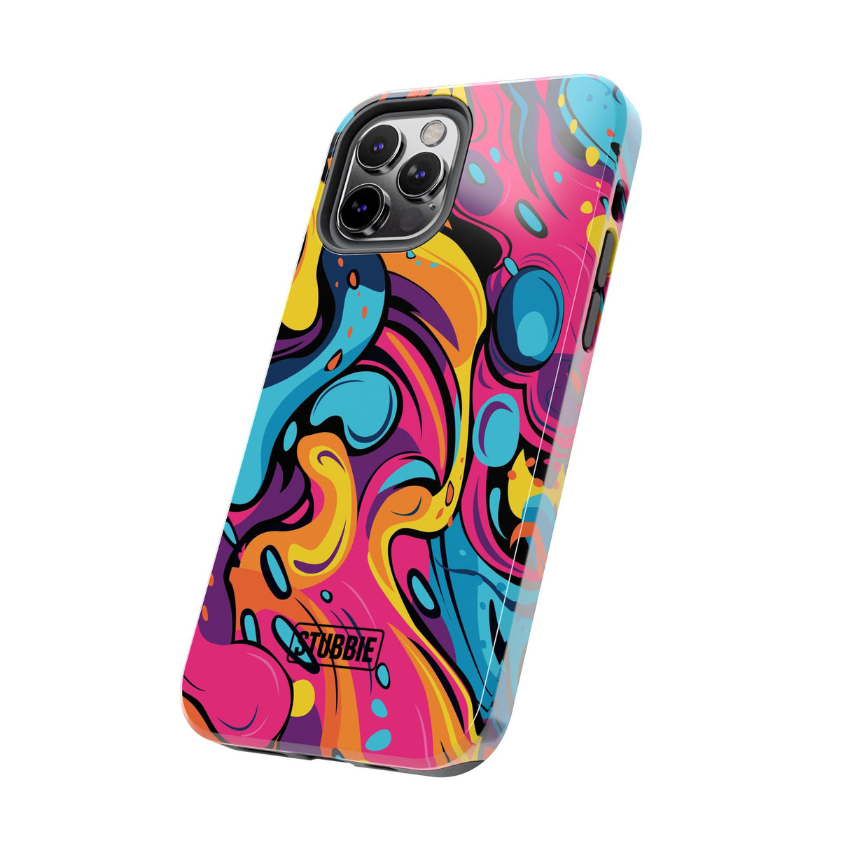 STUBBIE Phone Case for Apple iPhone - Messy Bright Paint Phone Case