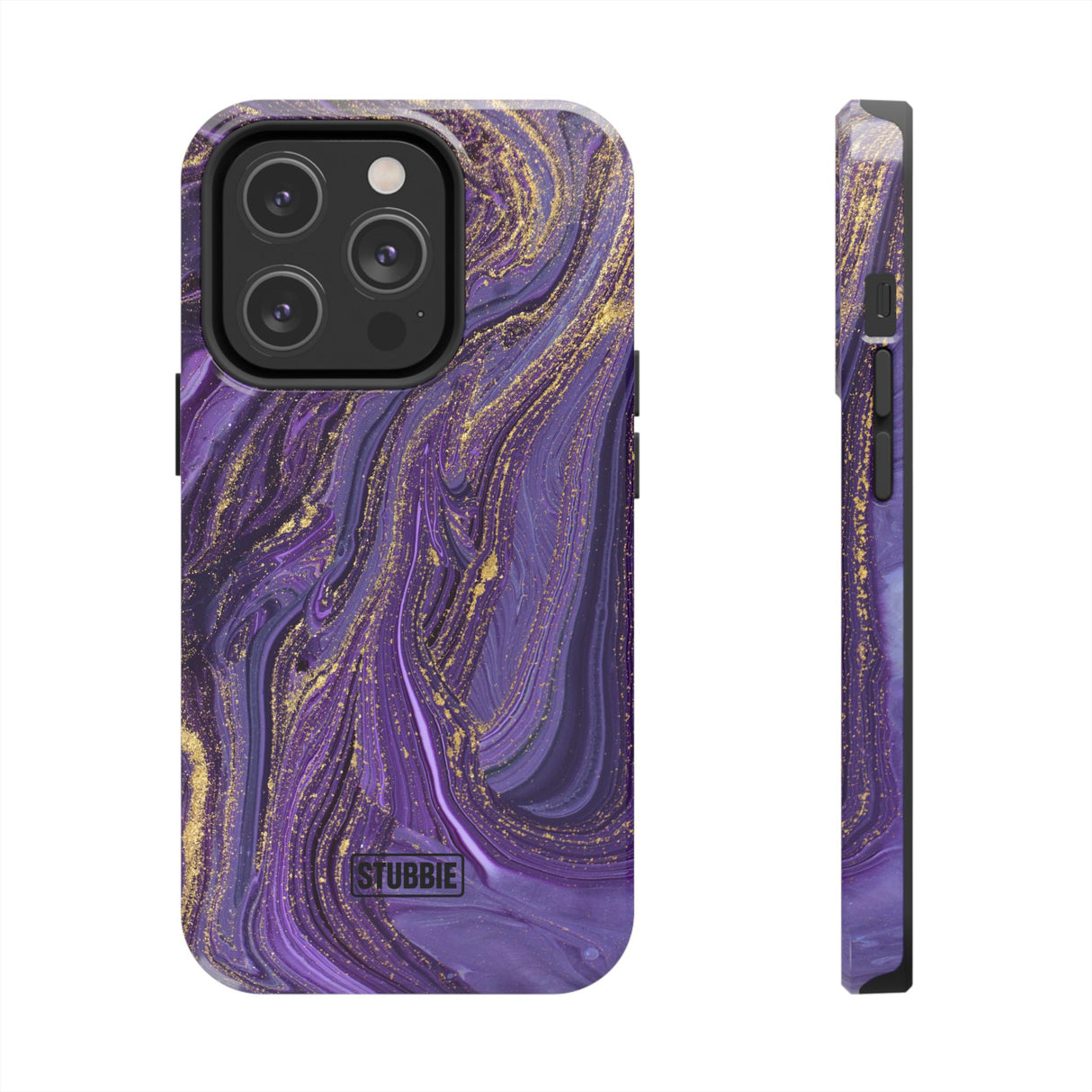 STUBBIE Phone Case for Apple iPhone - Purple Marble Phone Case