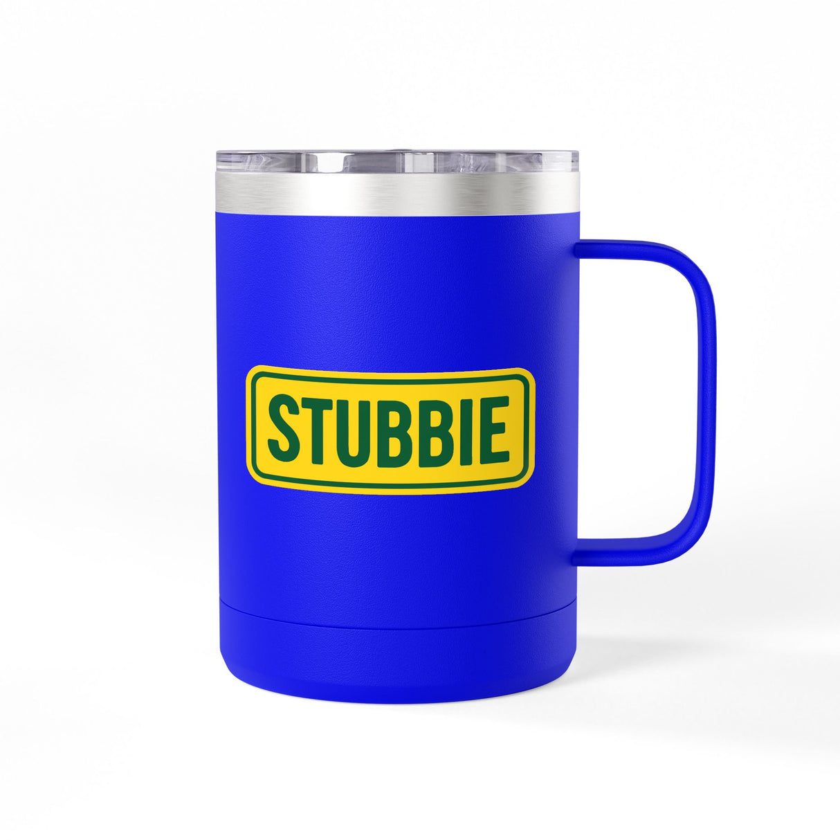 STUBBIE Coffee Mug Tumbler, 15oz - Aussie Yellow Stubbie