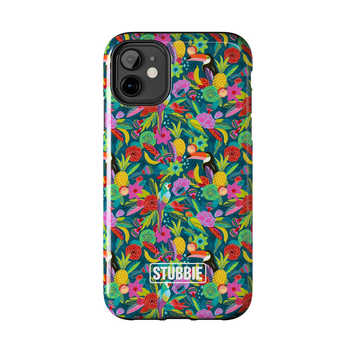 STUBBIE Phone Case for Apple iPhone - Hiding Jungle Birds Stubbie