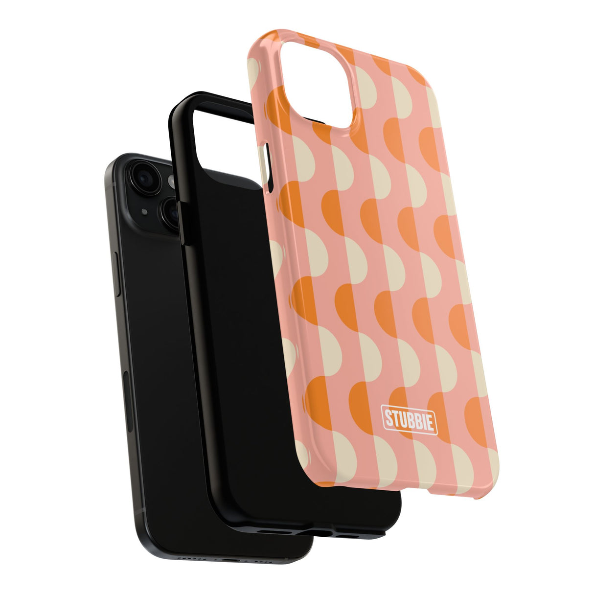 STUBBIE Phone Case for Apple iPhone - Orange Wave Phone Case