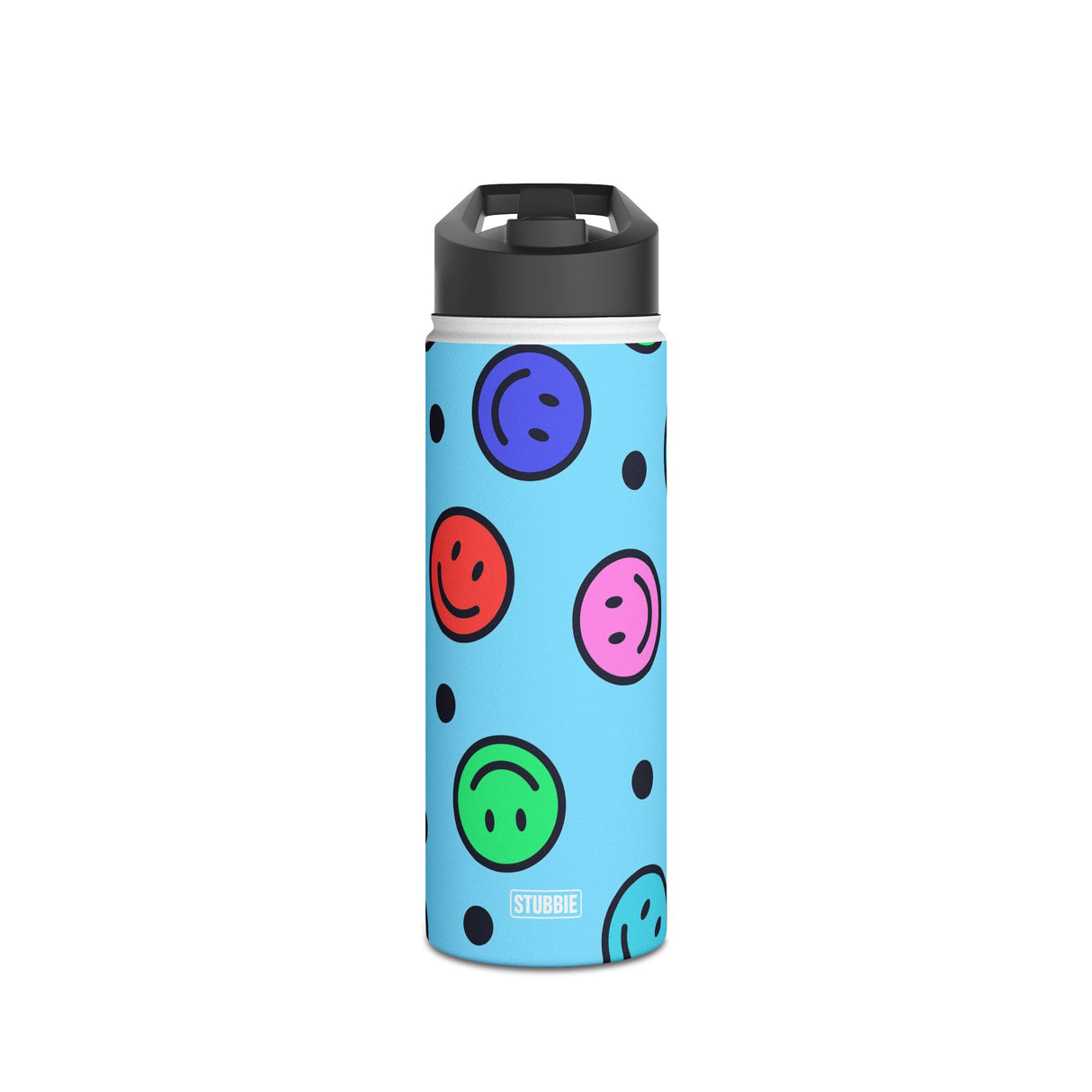 Smiley Face Stainless Steel Water Bottle