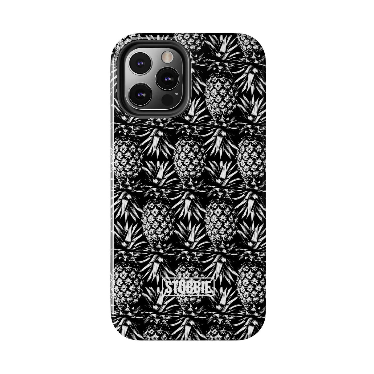 STUBBIE Phone Case for Apple iPhone - Black And White Pineapple Phone Case