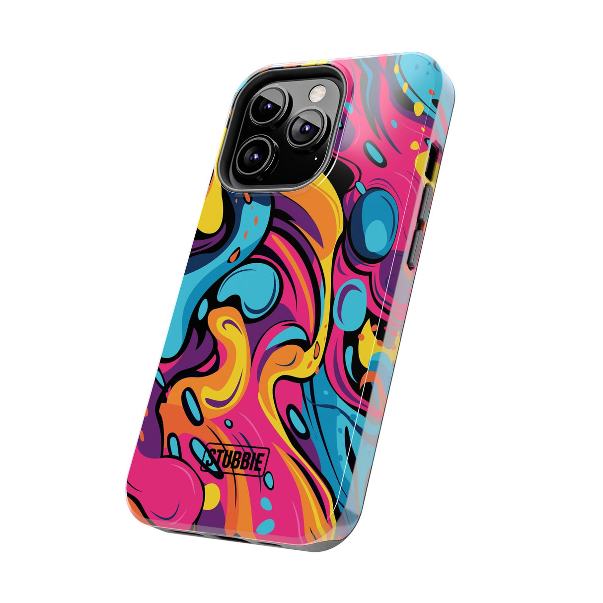 STUBBIE Phone Case for Apple iPhone - Messy Bright Paint Phone Case