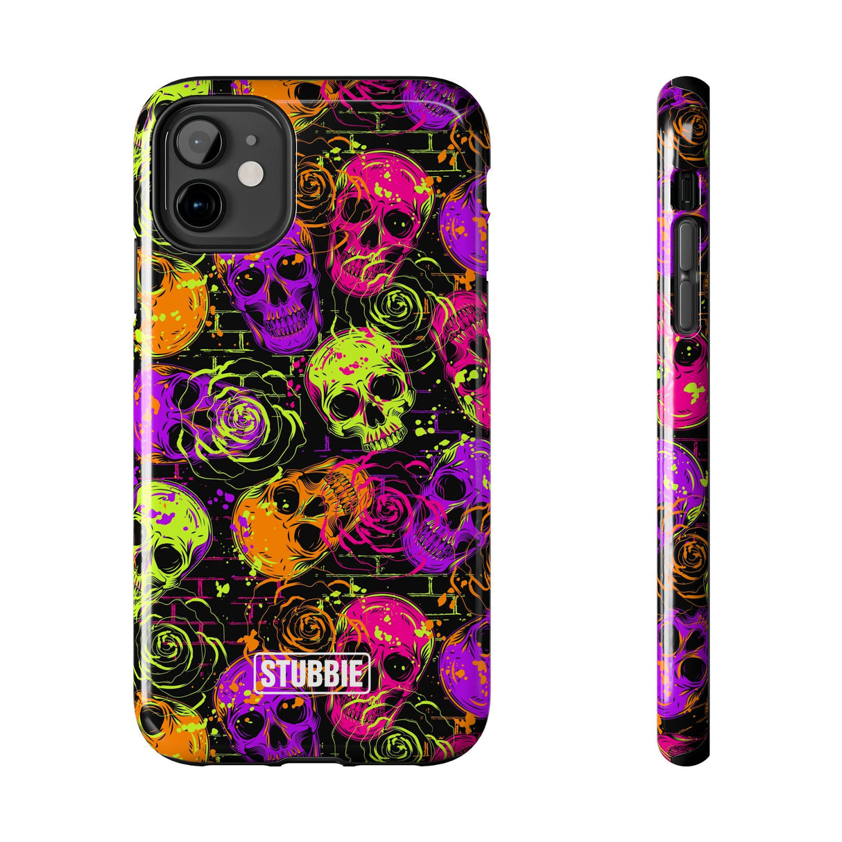 STUBBIE Phone Case for Apple iPhone - Neon Skulls Phone Case