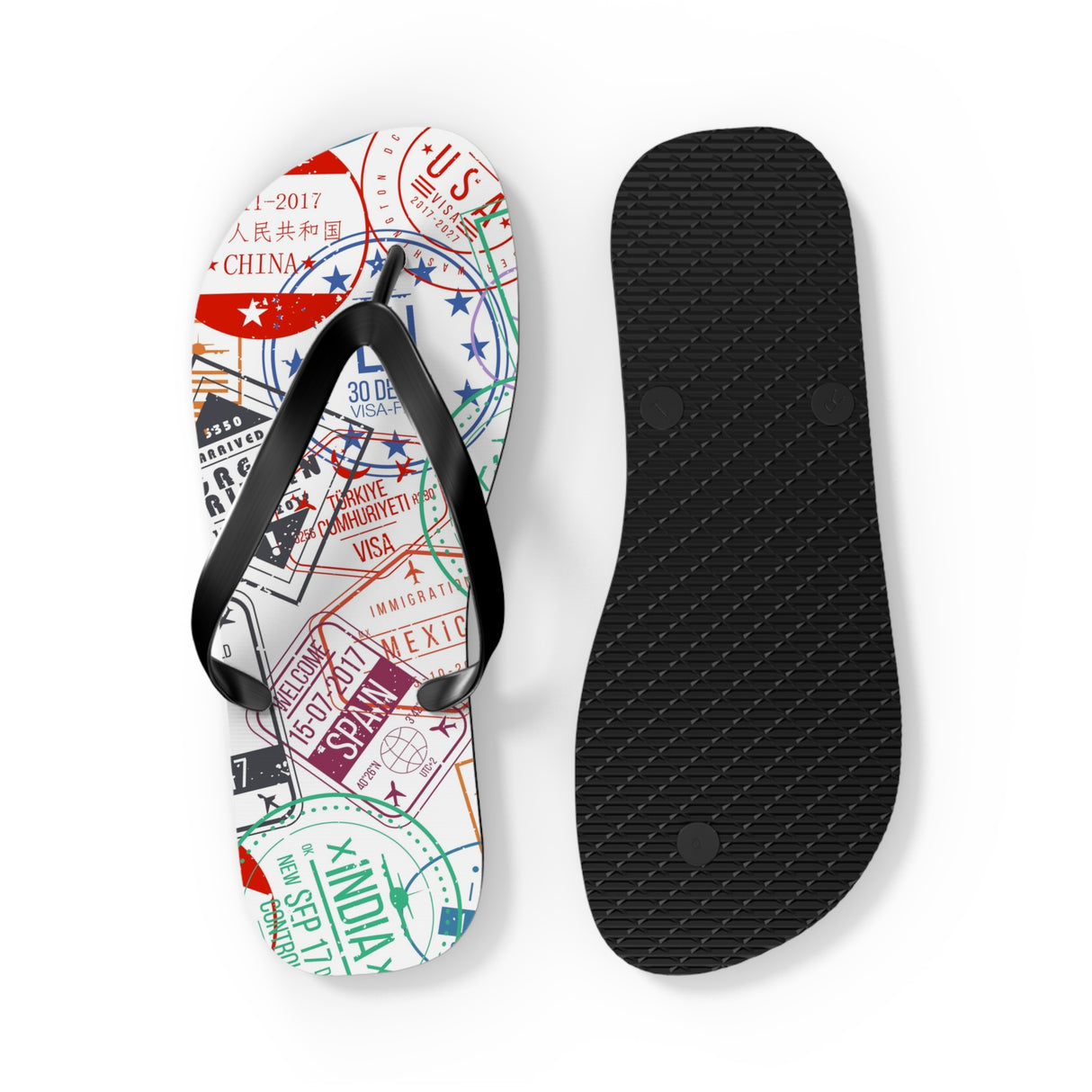 STUBBIE Flip Flops - Travel Stamp STUBBIE