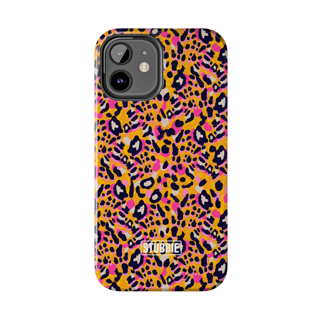 STUBBIE Phone Case for Apple iPhone - Pink Orange Leopard Phone Case