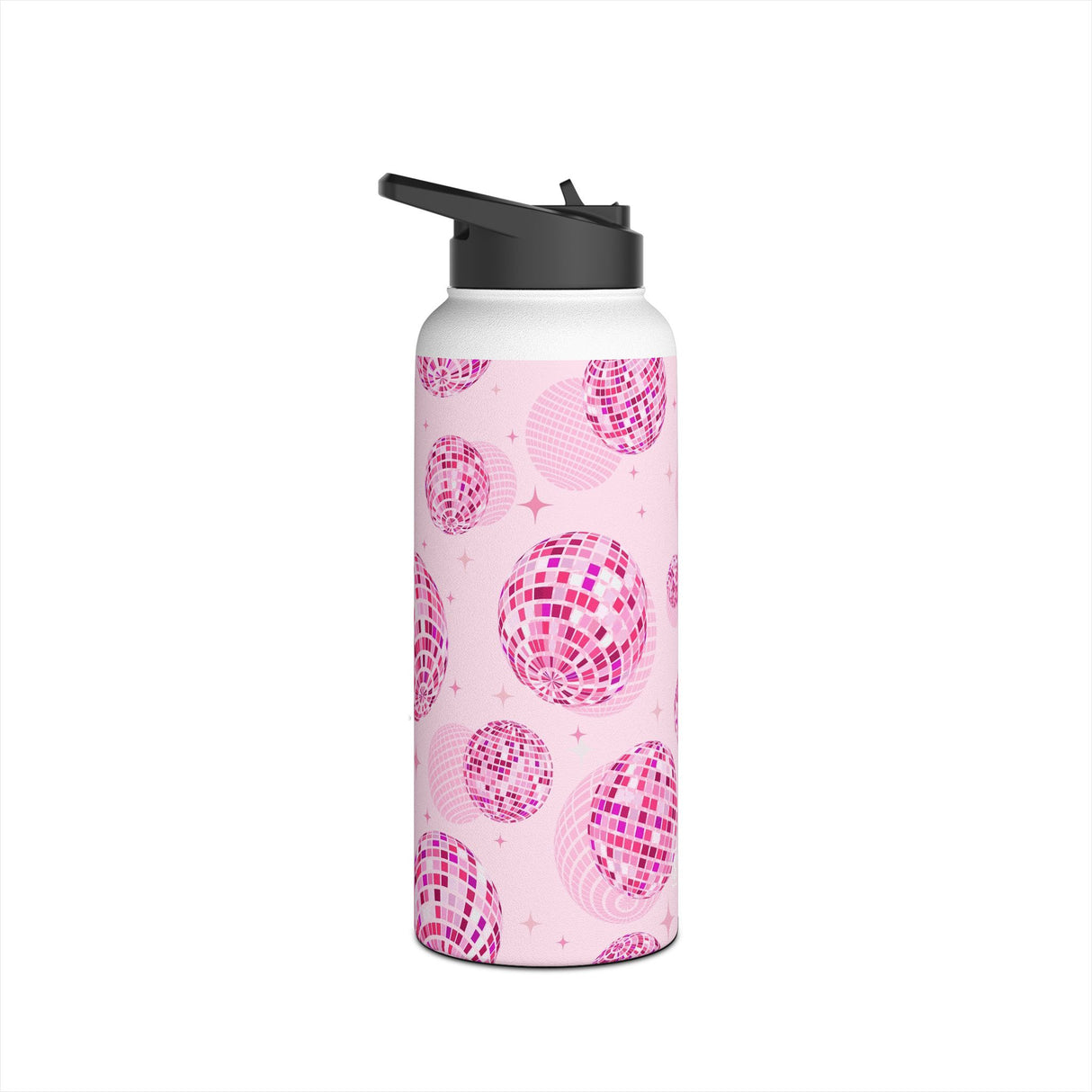 Pink Disco Ball Stainless Steel Water Bottle