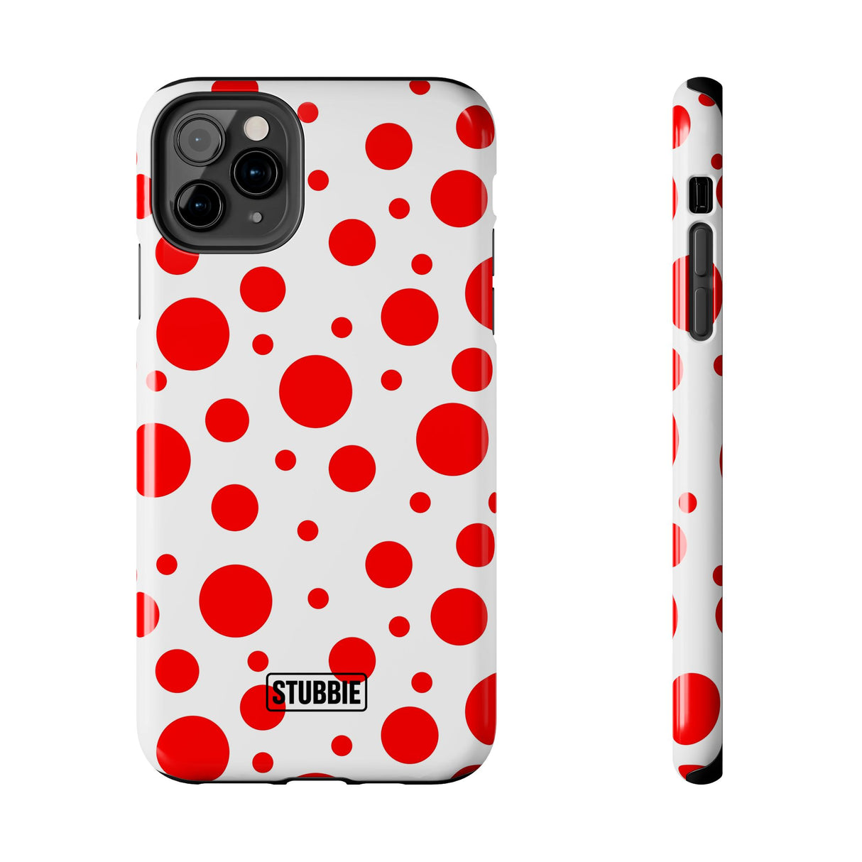 STUBBIE Phone Case for Apple iPhone - Red Polka Dot Phone Case