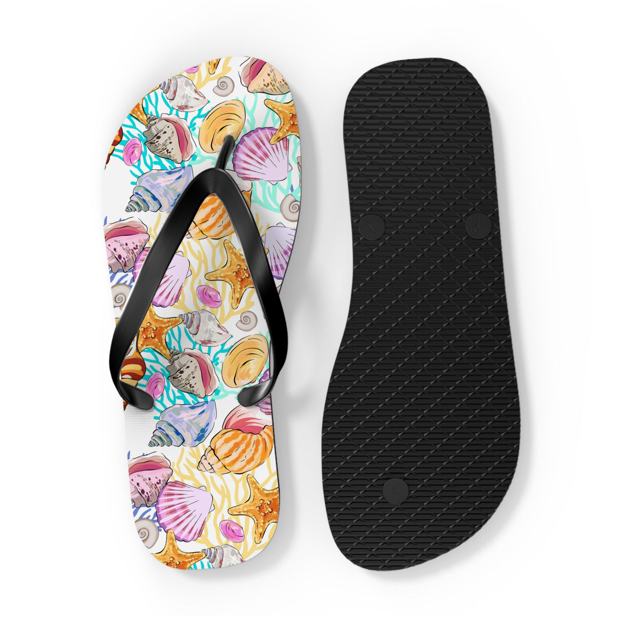 Flip Flops With Seashells
