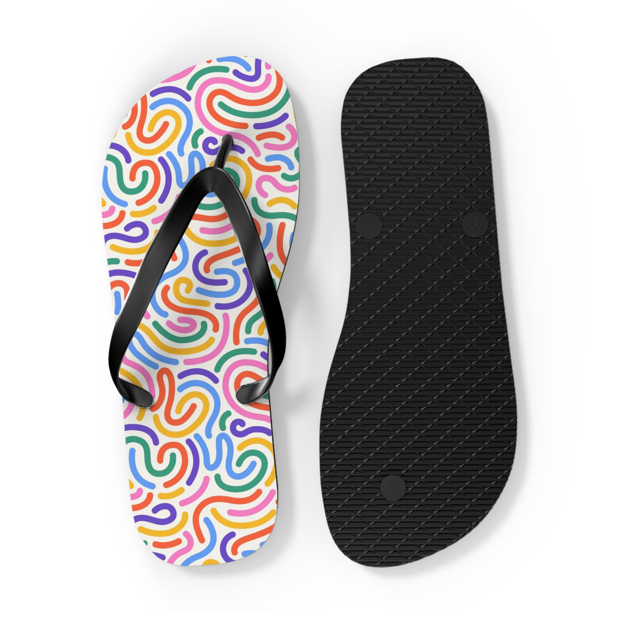 Pink Rainbow Flip Flops