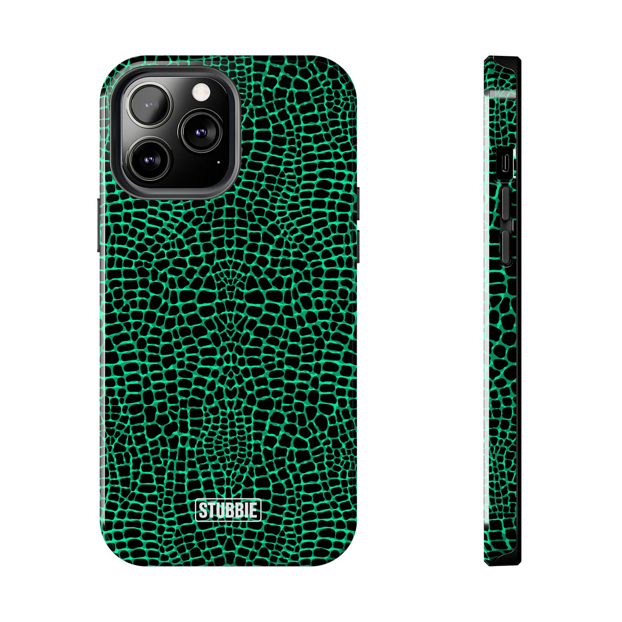 STUBBIE Phone Case for Apple iPhone - Green Croc Phone Case