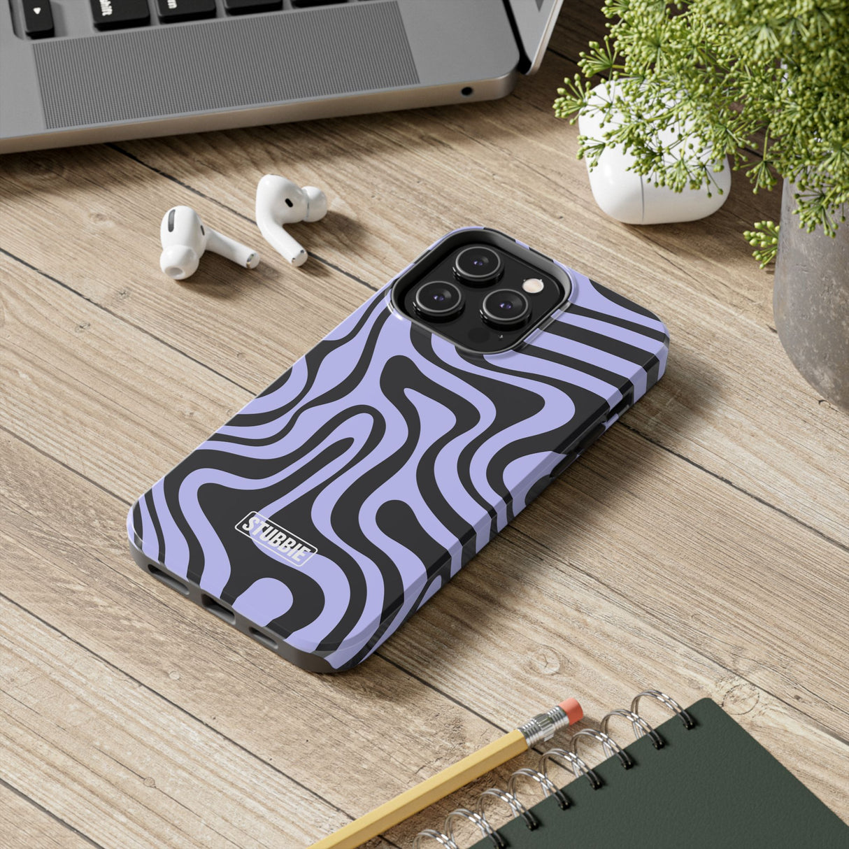 STUBBIE Phone Case for Apple iPhone - Crazy Zebra Stubbie