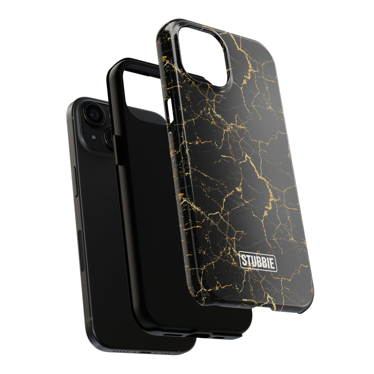 STUBBIE Phone Case for Apple iPhone - Midnight Black Marble Phone Case
