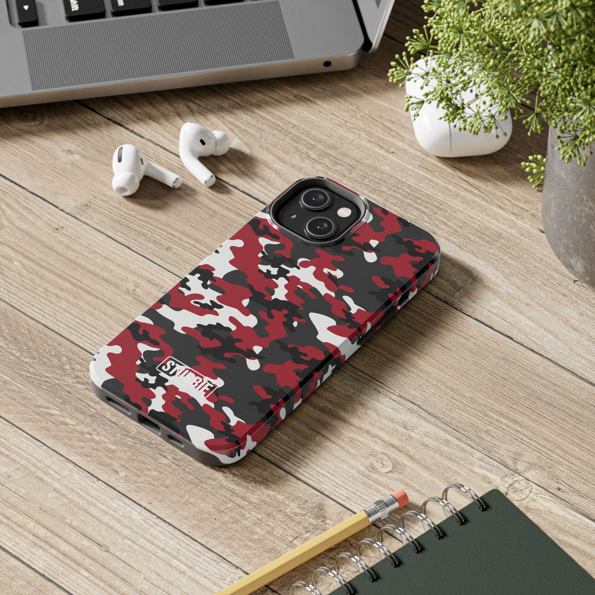 STUBBIE Phone Case for Apple iPhone - Red Camo Phone Case