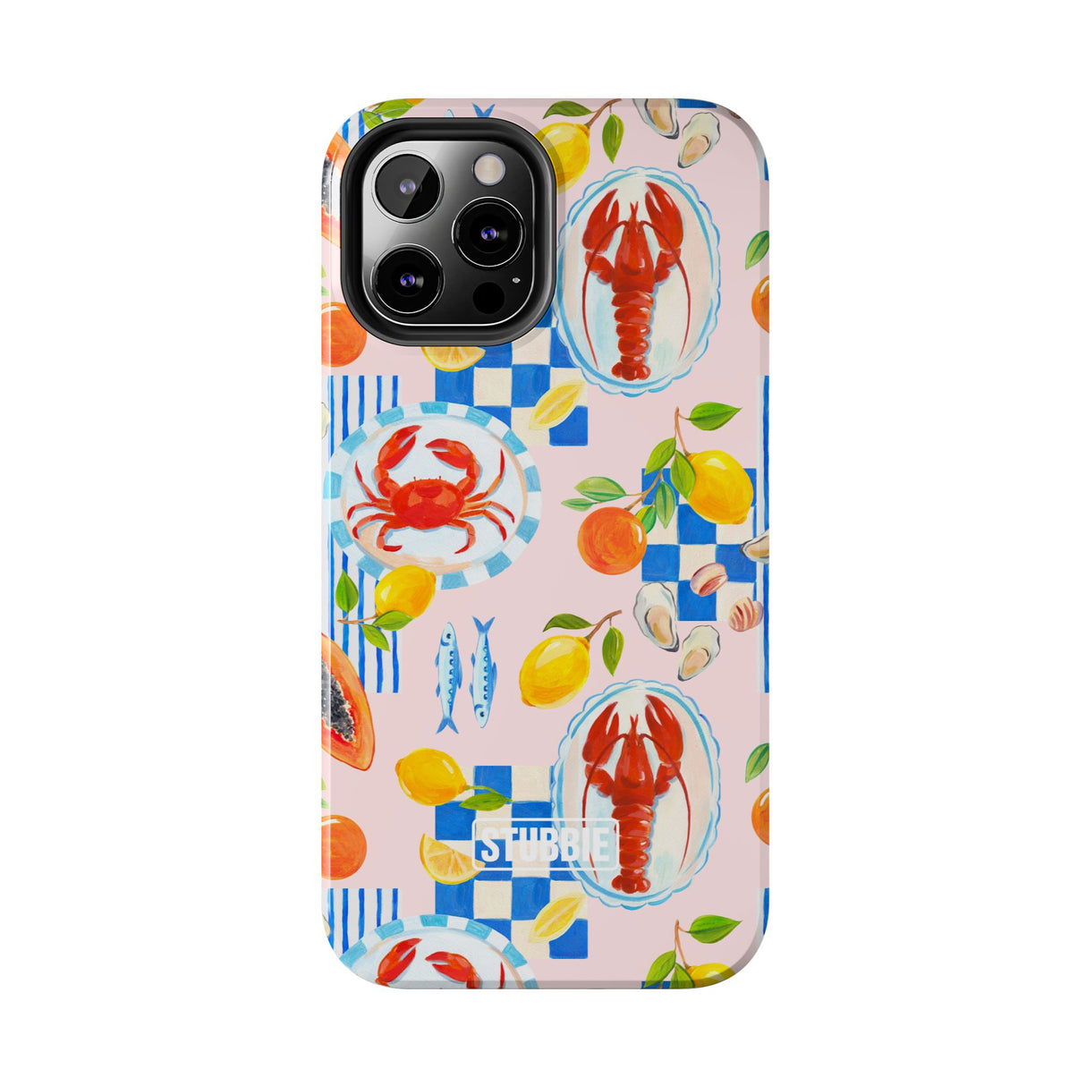 STUBBIE Phone Case for Apple iPhone - Italian Summer Seafood Stubbie