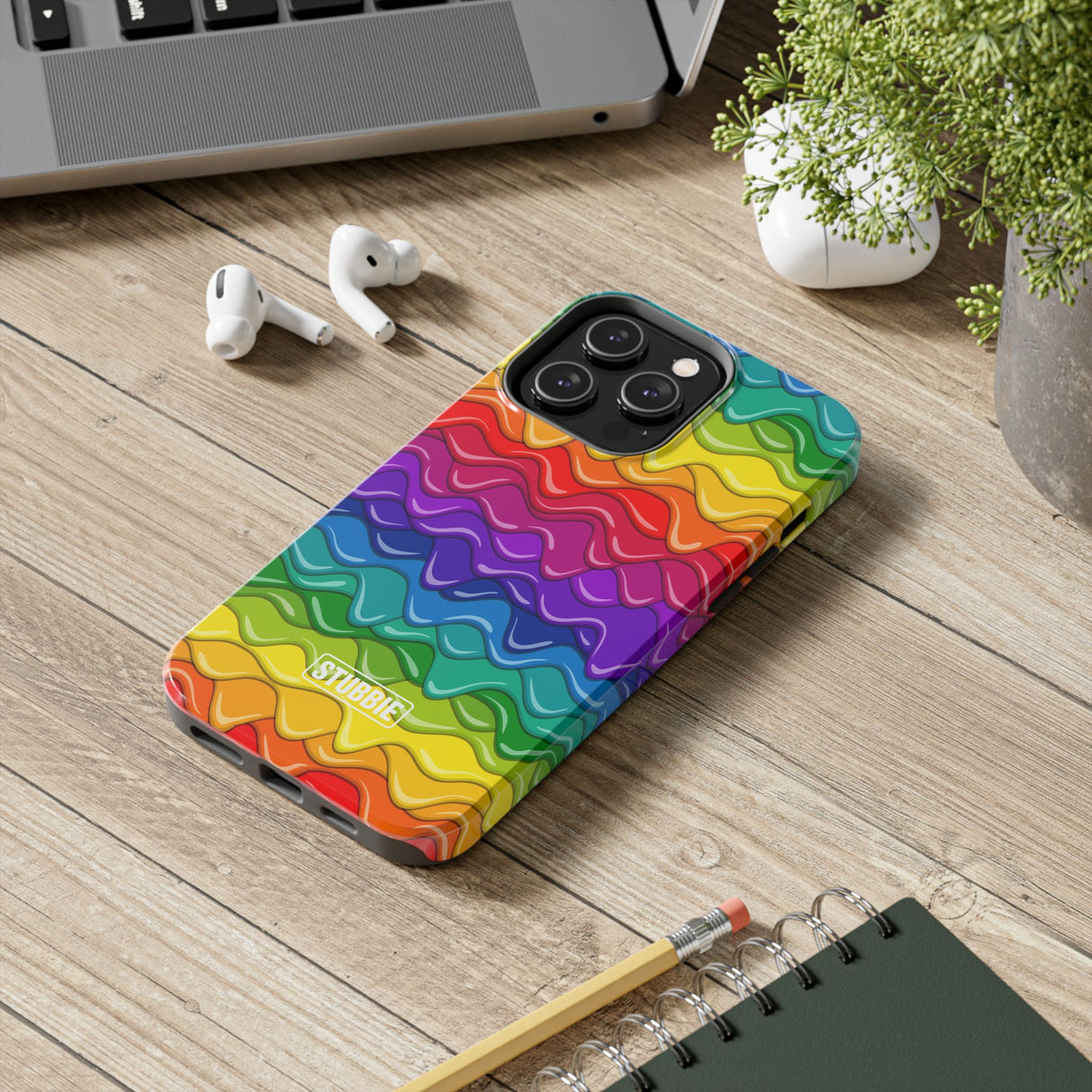 STUBBIE Phone Case for Apple iPhone - Rainbow Cake Phone Case
