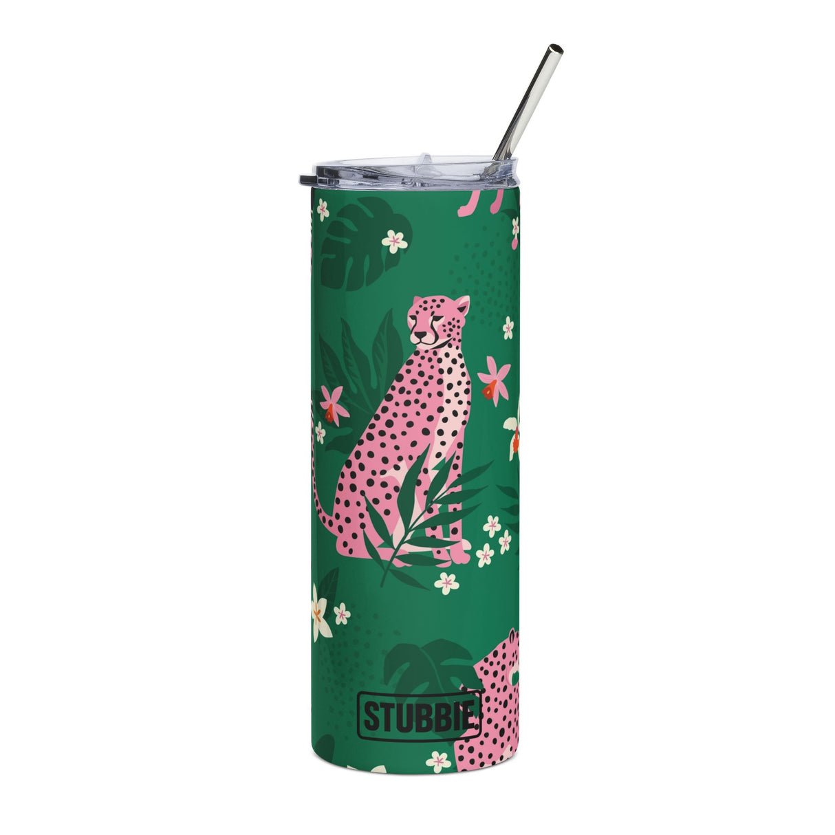 STUBBIE Stainless Steel Tumbler, 20oz - Cheetah STUBBIE