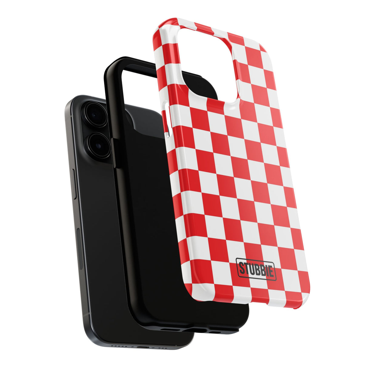 STUBBIE Phone Case for Apple iPhone - Red Checkered Phone Case