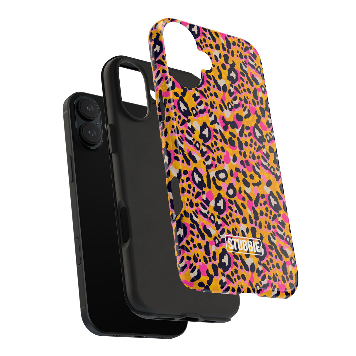 STUBBIE Phone Case for Apple iPhone - Pink Orange Leopard Phone Case