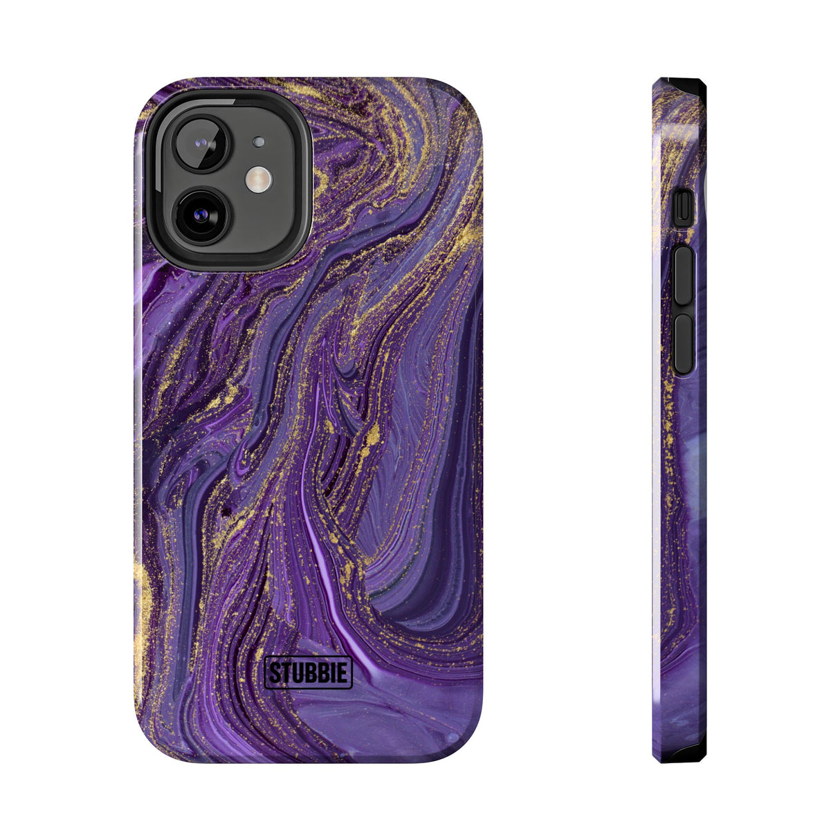 STUBBIE Phone Case for Apple iPhone - Purple Marble Phone Case
