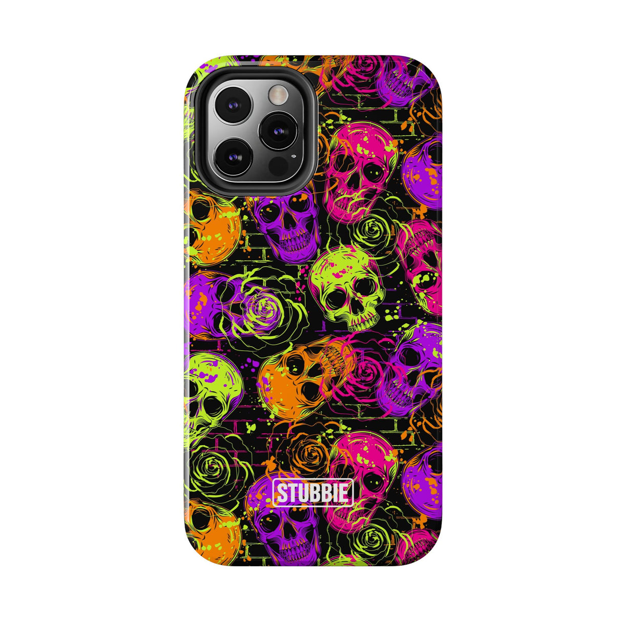 STUBBIE Phone Case for Apple iPhone - Neon Skulls Phone Case