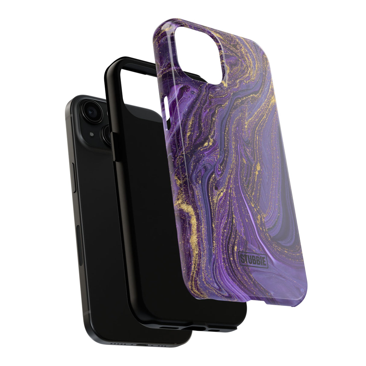 STUBBIE Phone Case for Apple iPhone - Purple Marble Phone Case