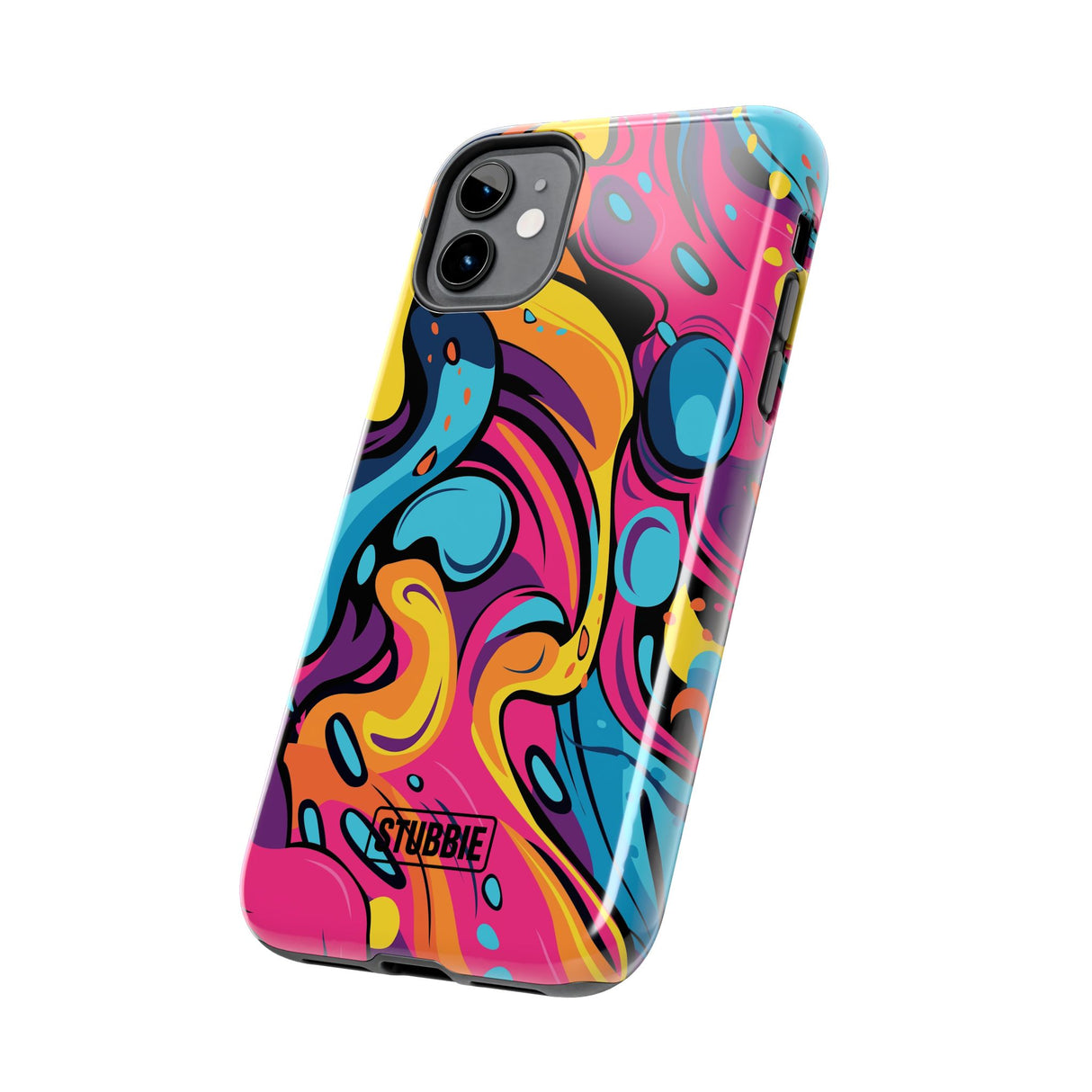 STUBBIE Phone Case for Apple iPhone - Messy Bright Paint Phone Case