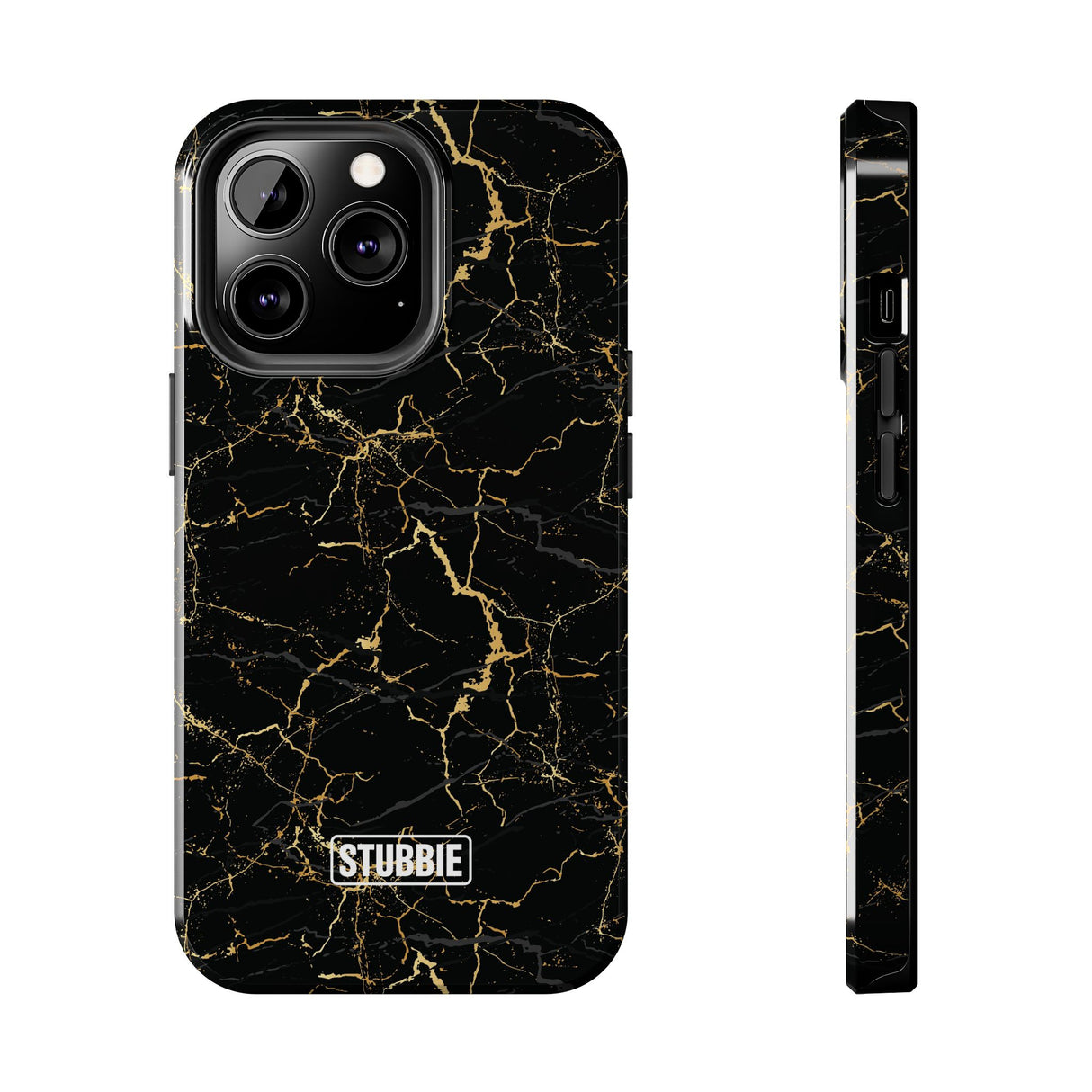 STUBBIE Phone Case for Apple iPhone - Midnight Black Marble Phone Case