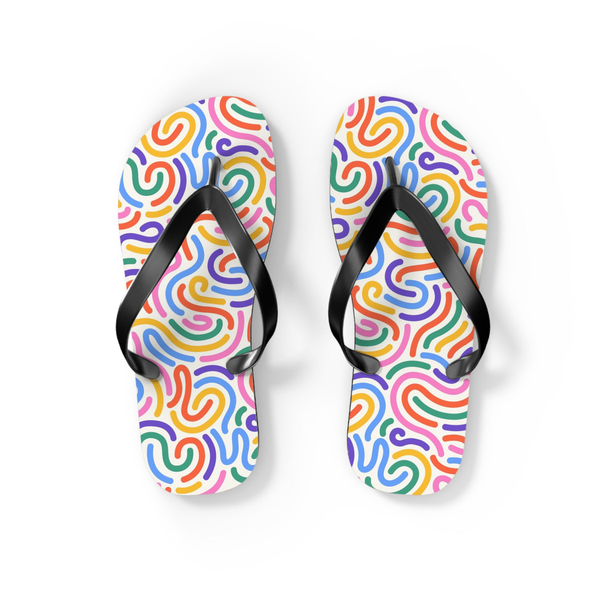 Pink Rainbow Flip Flops