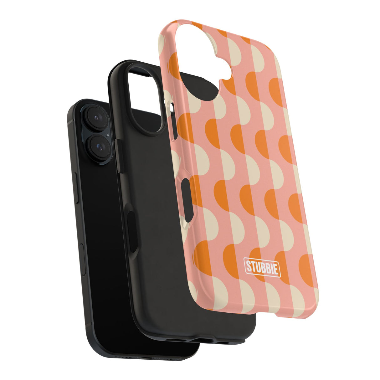 STUBBIE Phone Case for Apple iPhone - Orange Wave Phone Case