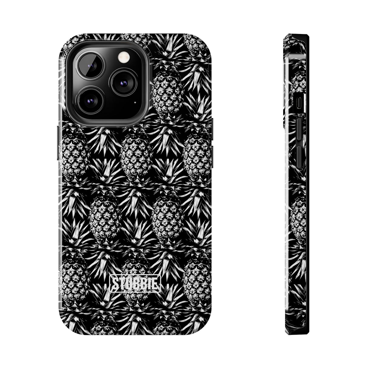 STUBBIE Phone Case for Apple iPhone - Black And White Pineapple Phone Case