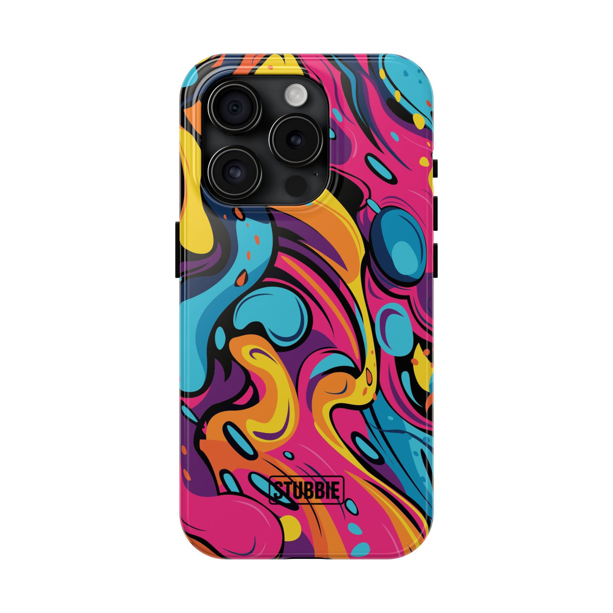 STUBBIE Phone Case for Apple iPhone - Messy Bright Paint Phone Case