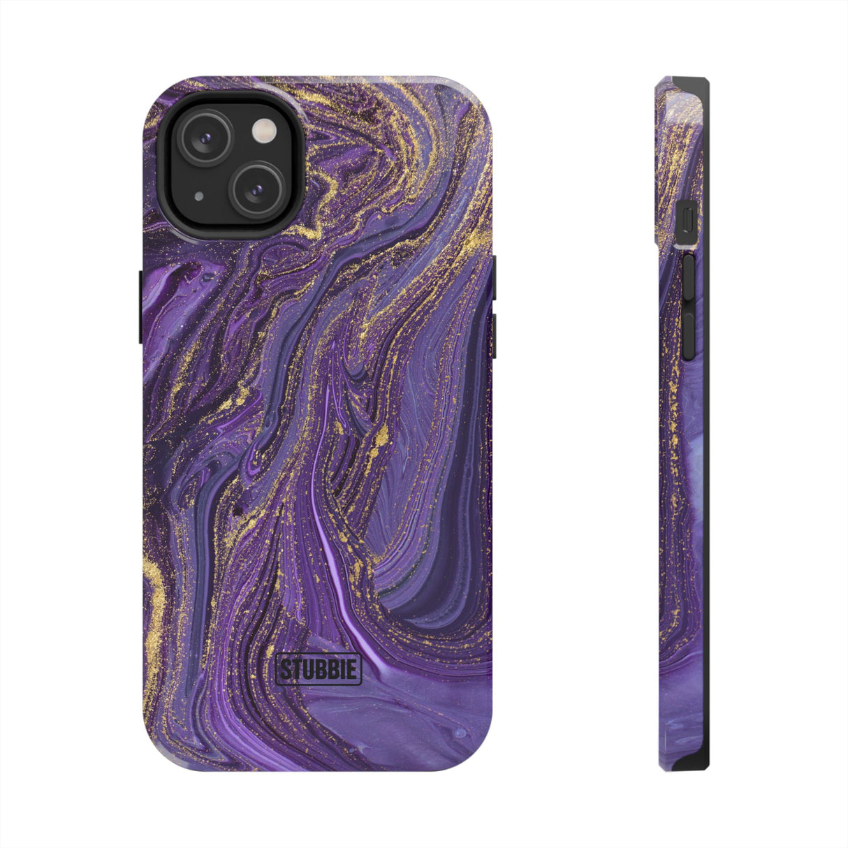 STUBBIE Phone Case for Apple iPhone - Purple Marble Phone Case