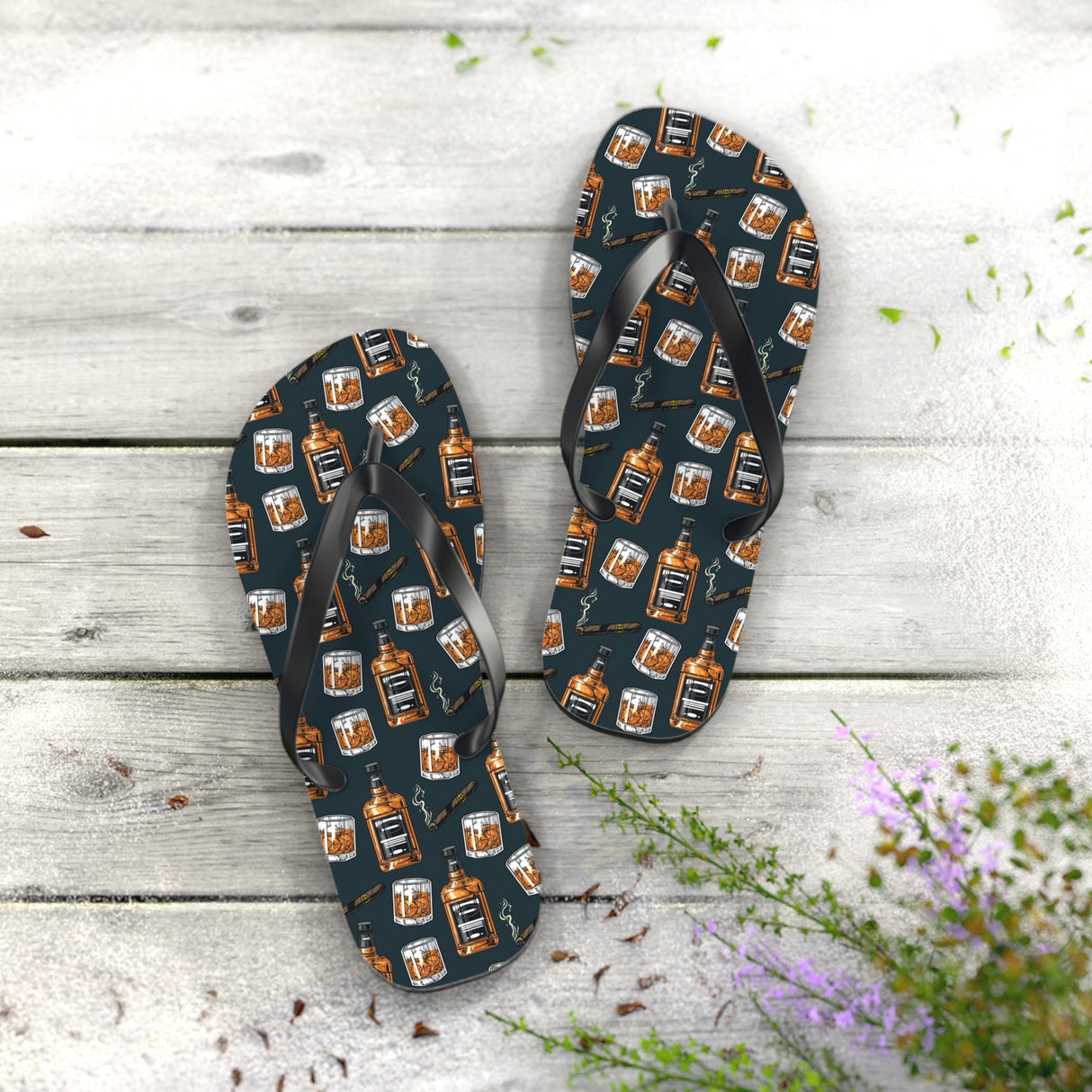 Cognac Flip Flops