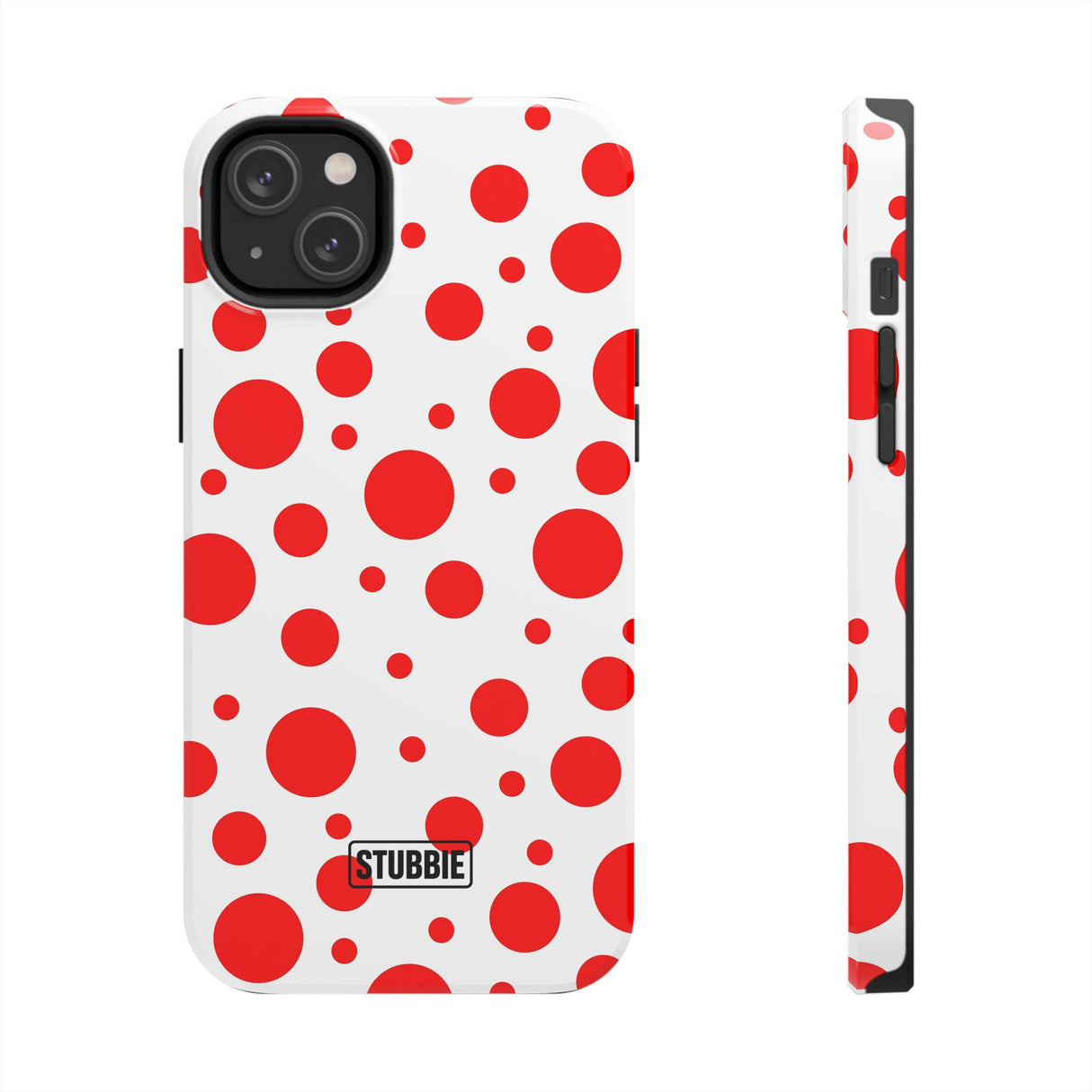 STUBBIE Phone Case for Apple iPhone - Red Polka Dot Phone Case