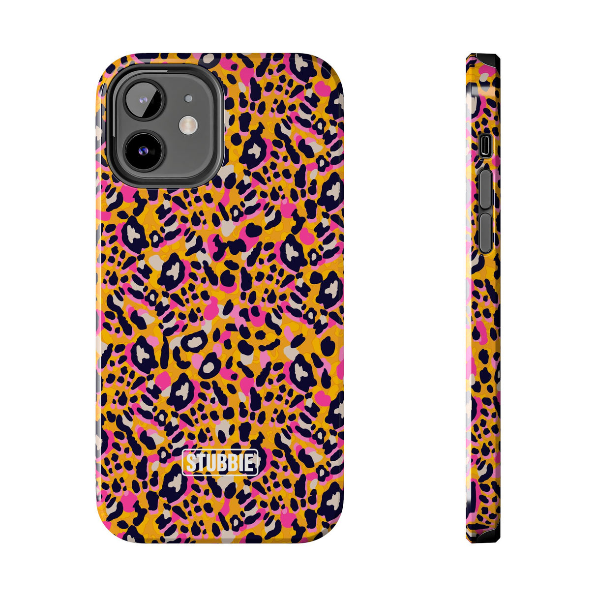 STUBBIE Phone Case for Apple iPhone - Pink Orange Leopard Phone Case