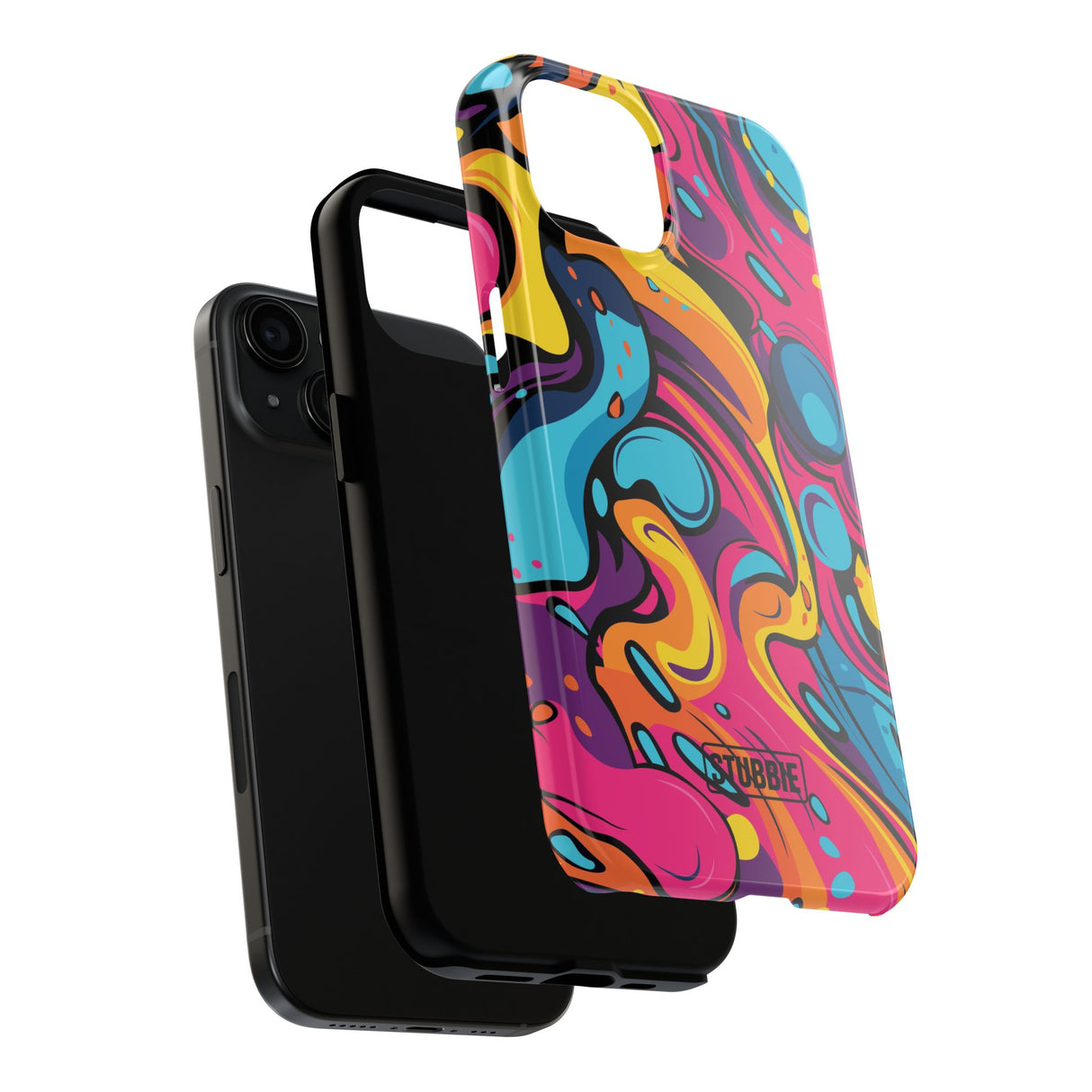 STUBBIE Phone Case for Apple iPhone - Messy Bright Paint Phone Case